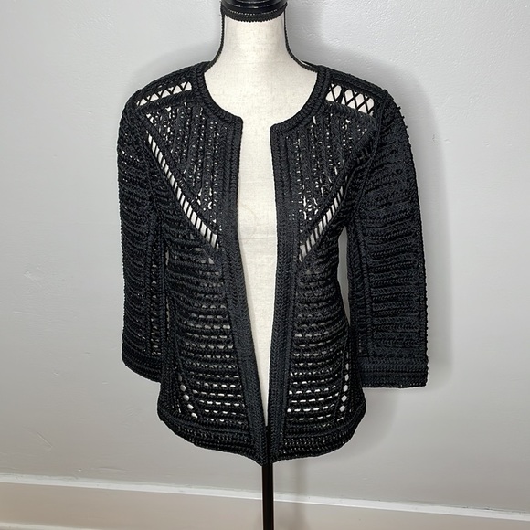 Zara Knit Crochet Cardigan jacket - Picture 5 of 11